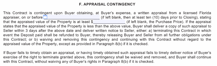 Appraisal Contingency Rider